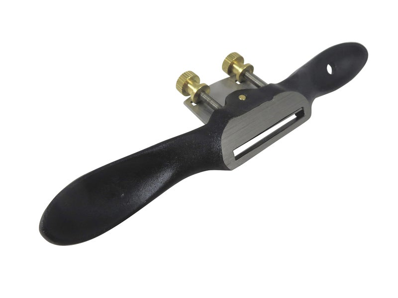 Taytools 469577 Round Bottom Curved Spokeshave Fine Adjustment 2 Inches Wide High Carbon Blade RC 55-60 9-1/2 Inches Overall - Image 1